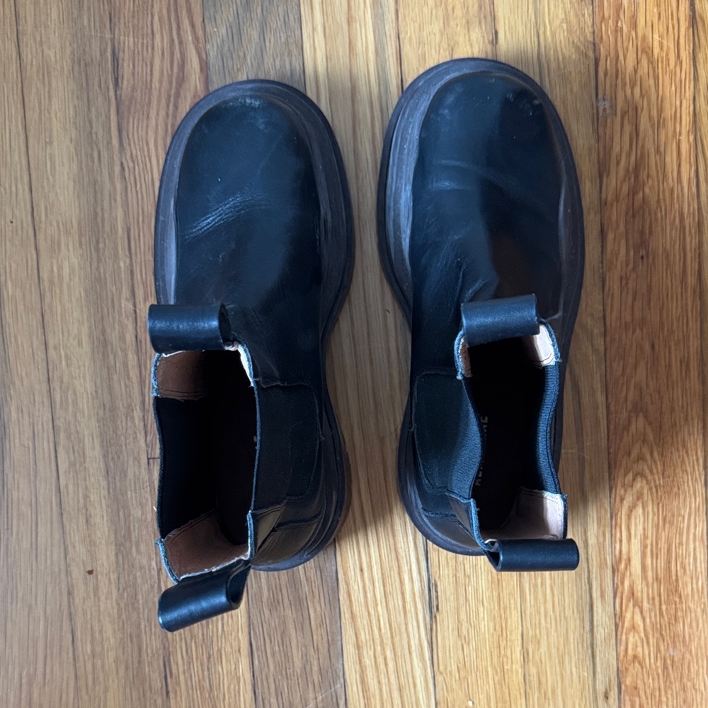 Alias Mae Black Leather Combat Boots
